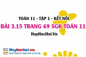 Giải bài 3.15 trang 69 Toán 11 tập 1 SGK Kết nối tri thức
